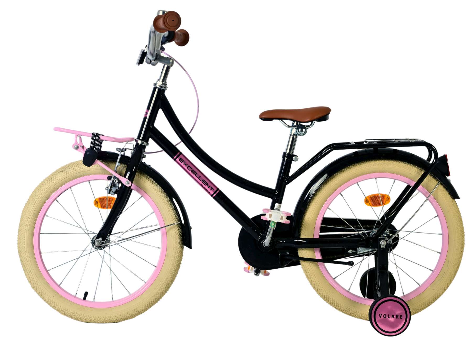 Volare excellent kinderfiets - meisjes - 18 inch - zwart
