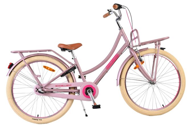 Volare excellent kinderfiets - meisjes - 24 inch - mat roze - 3 versnellingen