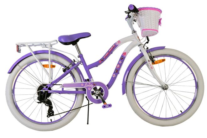 Volare mooie kinderfiets - meisjes - 24 inch - paars - 7 versnellingen