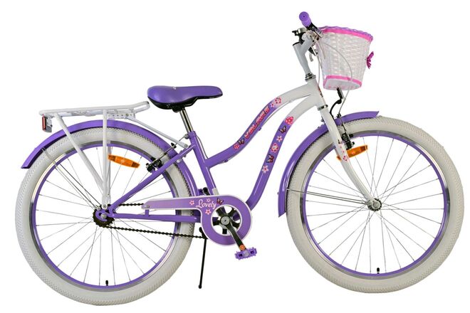 Volare mooie kinderfiets - meisjes - 24 inch - paars - twee handremmen