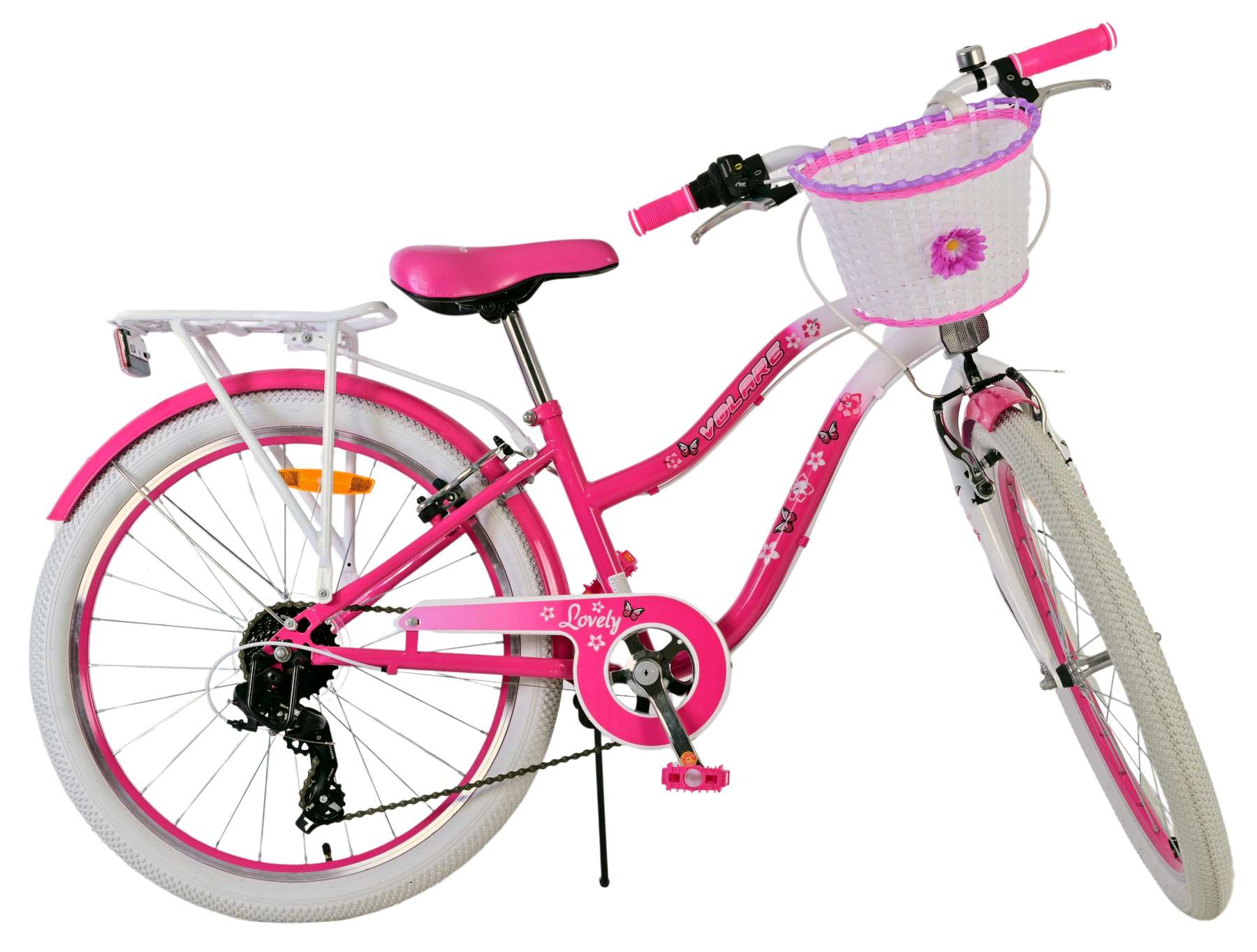 Volare mooie kinderfiets - meisjes - 24 inch - roze - 7 versnellingen