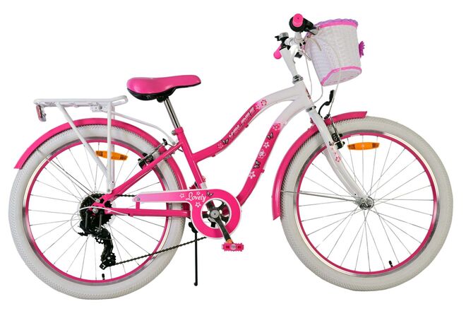 Volare mooie kinderfiets - meisjes - 24 inch - roze - 7 versnellingen