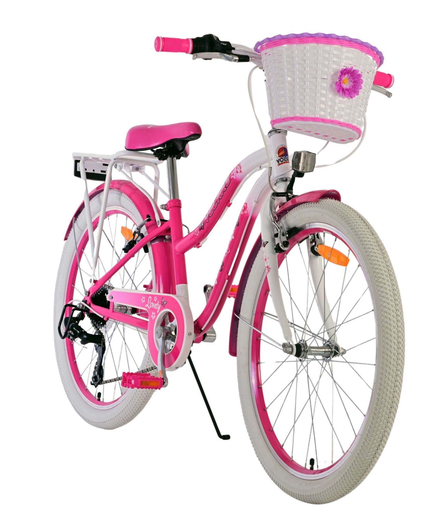 Volare mooie kinderfiets - meisjes - 24 inch - roze - 7 versnellingen