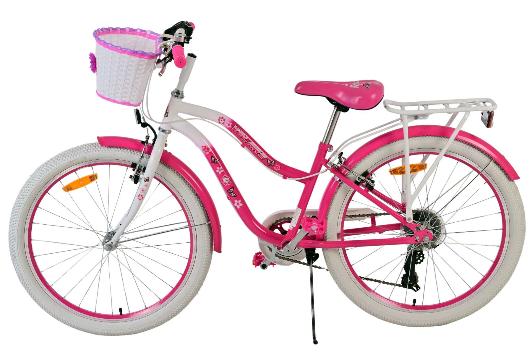 Volare mooie kinderfiets - meisjes - 24 inch - roze - 7 versnellingen