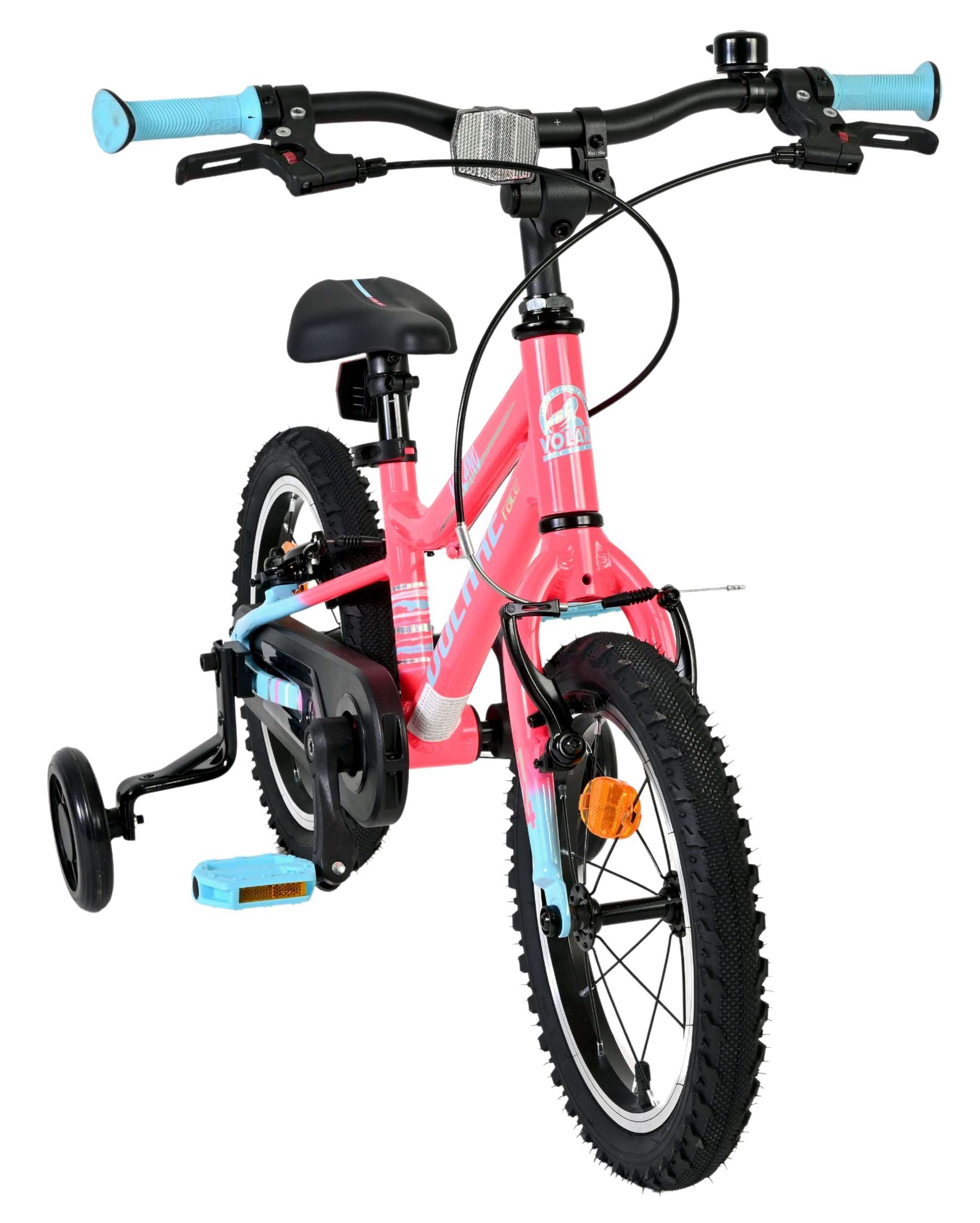 Volare milano kinderfiets - meisjes - 14 inch - roze - twee handremmen