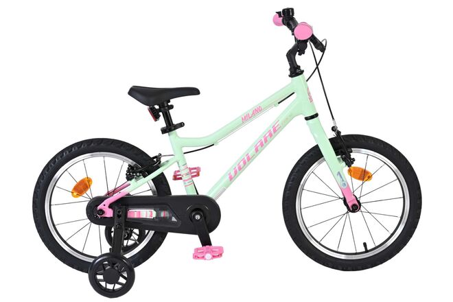 Volare milano kinderfiets - meisjes- 16 inch - mintgroen - twee handremmen
