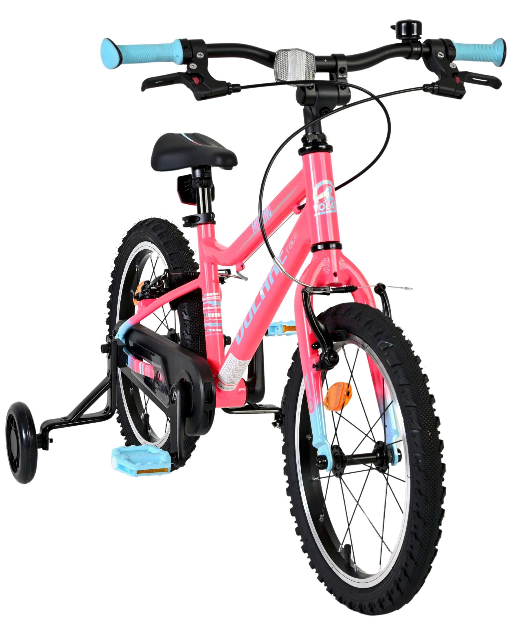Volare milano kinderfiets - meisjes- 16 inch - roze - twee handremmen