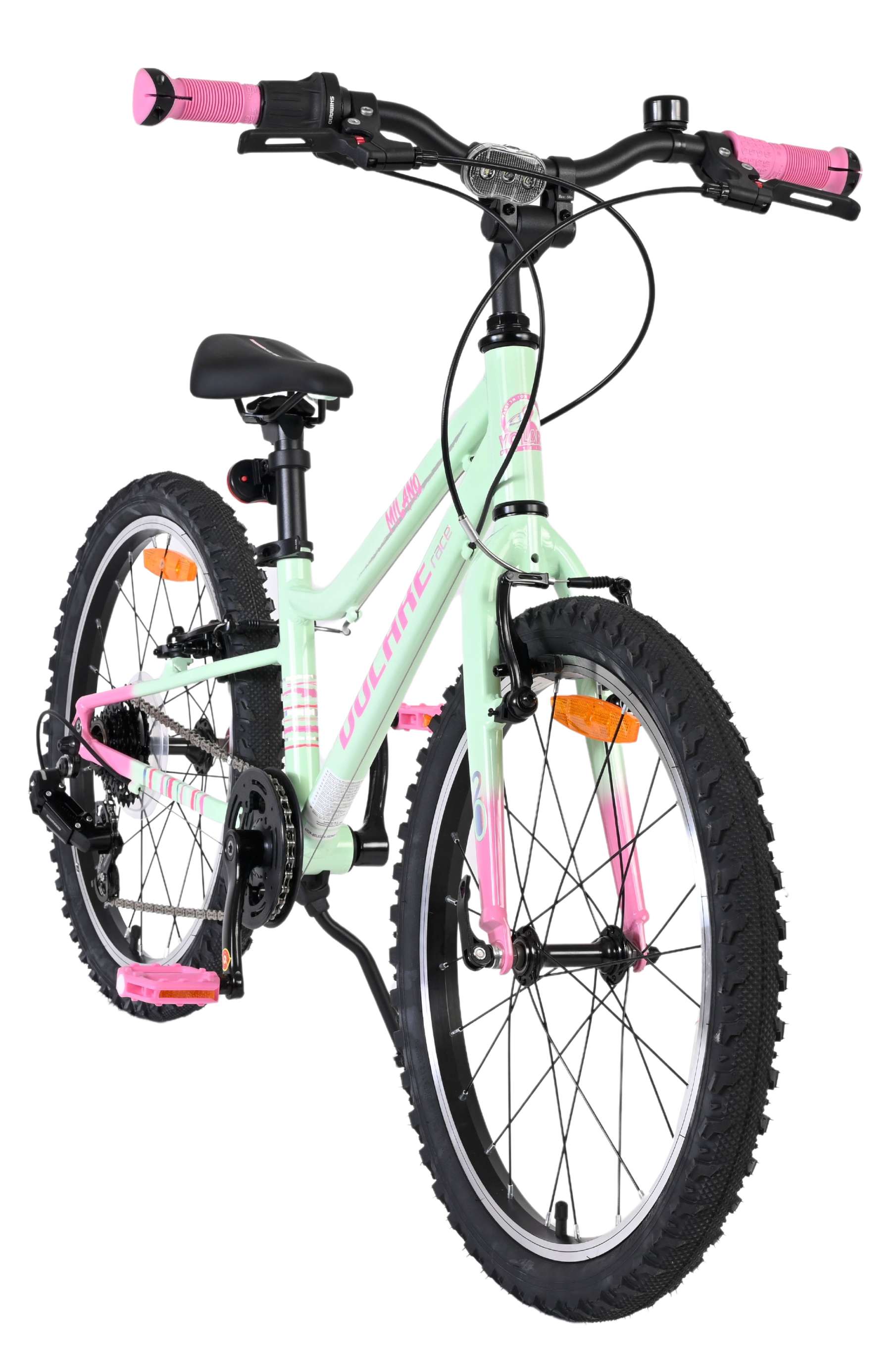 Volare milano kinderfiets - meisjes - 20 inch - mintgroen- 6-speed - twee handremmen