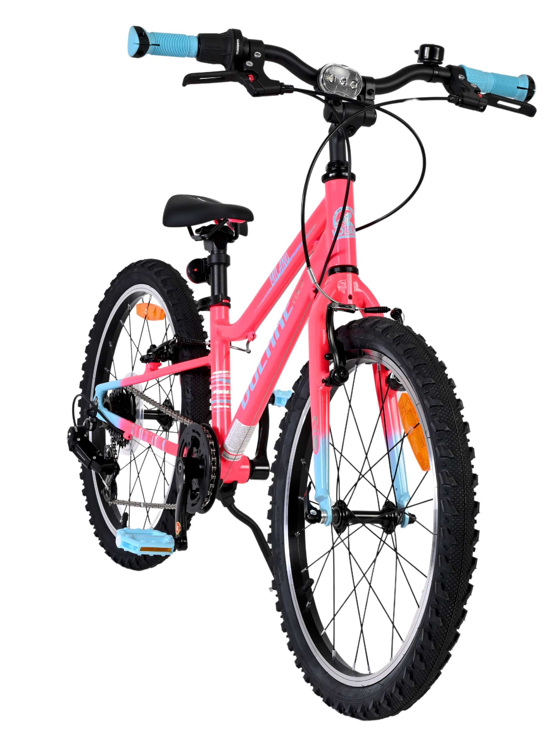 Volare milano kinderfiets - meisjes - 20 inch - roze - 6 speed - twee handremmen