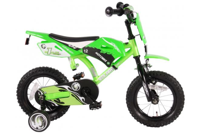 Volare Motor Kinderfiets - Jongens - 12 inch - Groen - 95% afgemonteerd