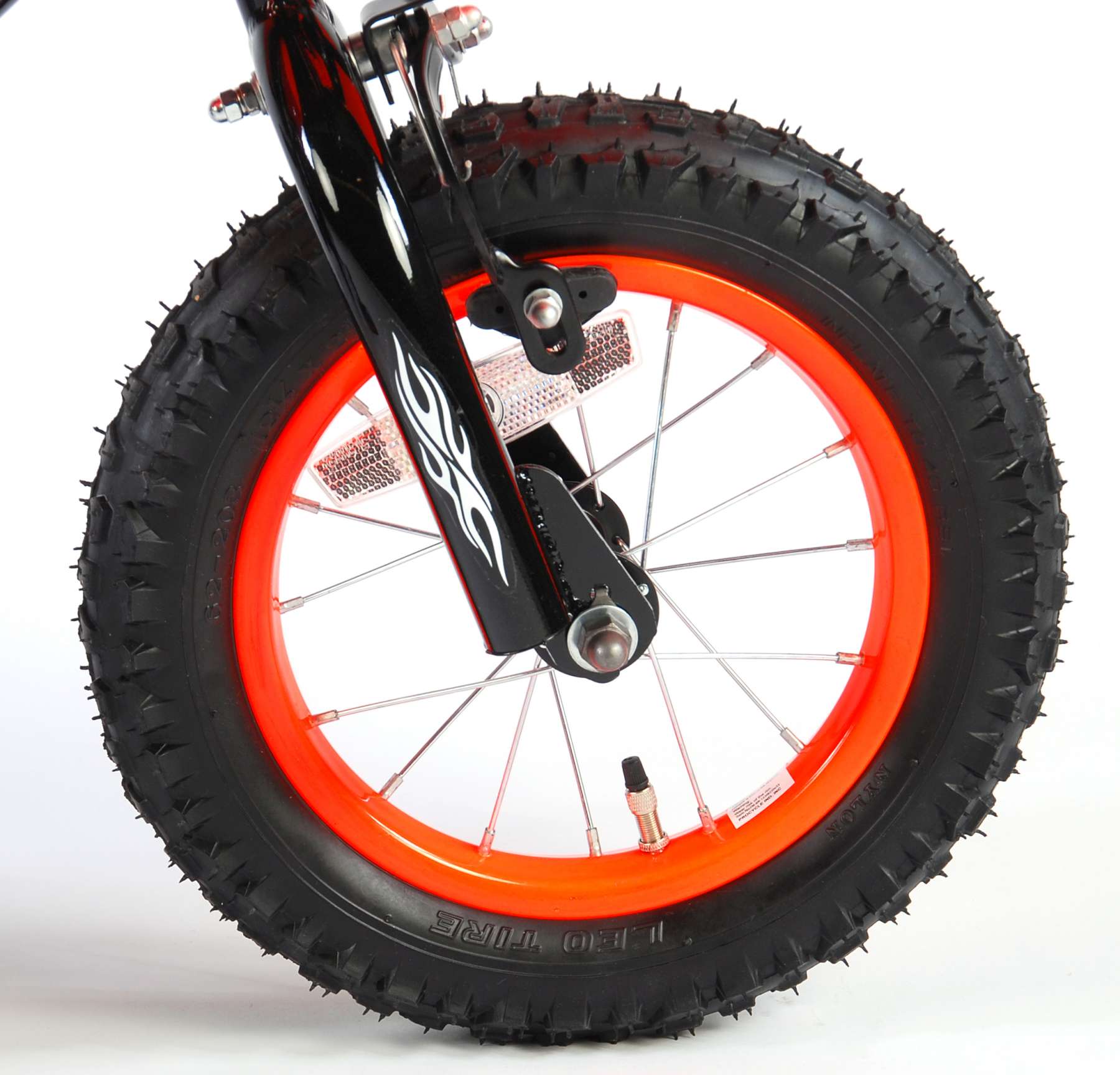 Volare Motor Kinderfiets - Jongens - 12 inch - Oranje - 95% afgemonteerd