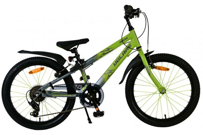 Volare rocky kinderfiets - 20 inch - 7 versnellingen - groen grijs