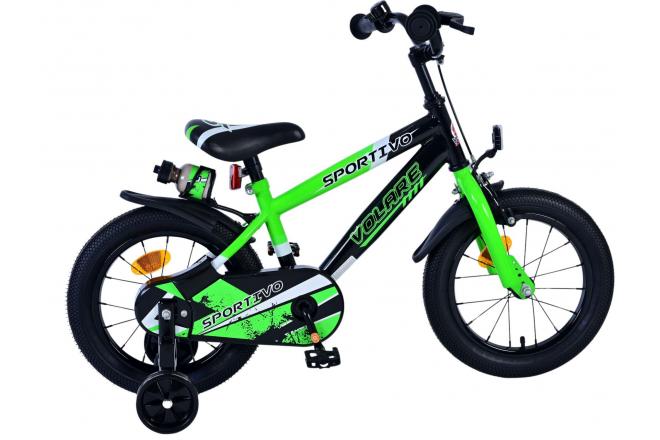 Volare sportivo kinderfiets - jongens - 14 inch - groen zwart