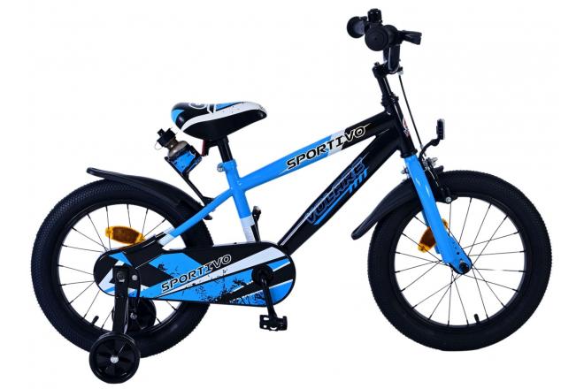 Volare sportivo kinderfiets - jongens - 16 inch - blauw zwart