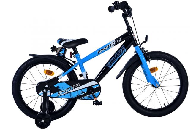 Volare sportivo kinderfiets - jongens - 18 inch - blauw zwart