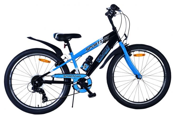 Volare sportivo kinderfiets - jongens - 24 inch - 7 versnellingen - zwart blauw