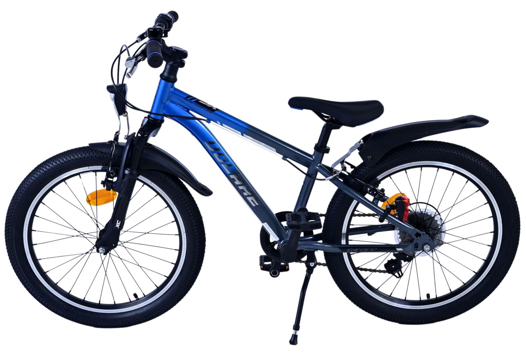 Volare xc race kinderfiets - 20 inch - 7 speed - blauw grijs