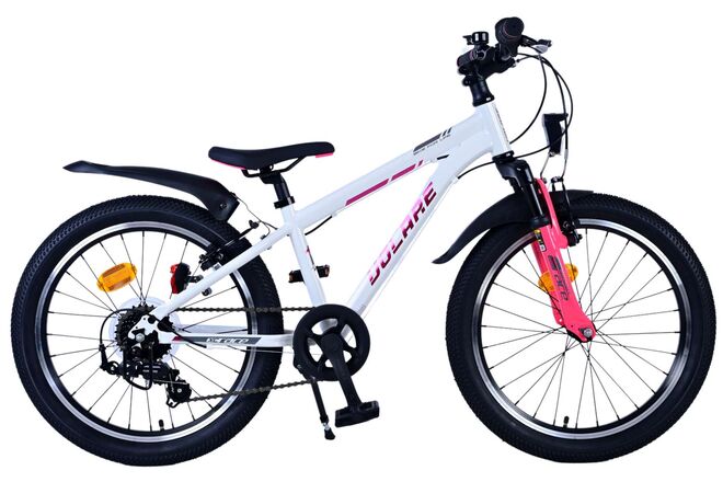 Volare xc race kinderfiets - 20 inch - 7 speed - wit roze