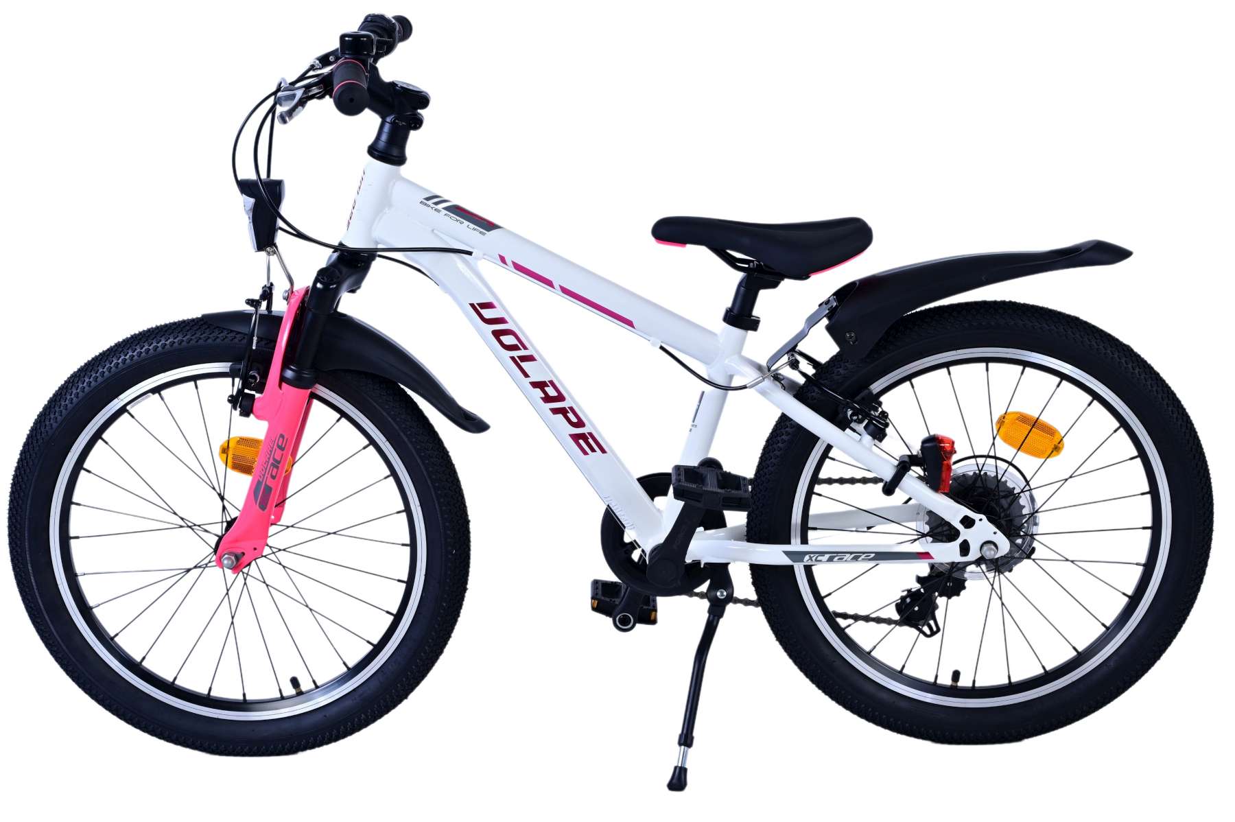 Volare xc race kinderfiets - 20 inch - 7 versnellingen - wit roze