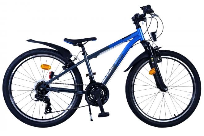 Volare xc race kinderfiets - 24 inch - 21 speed - blauw grijs