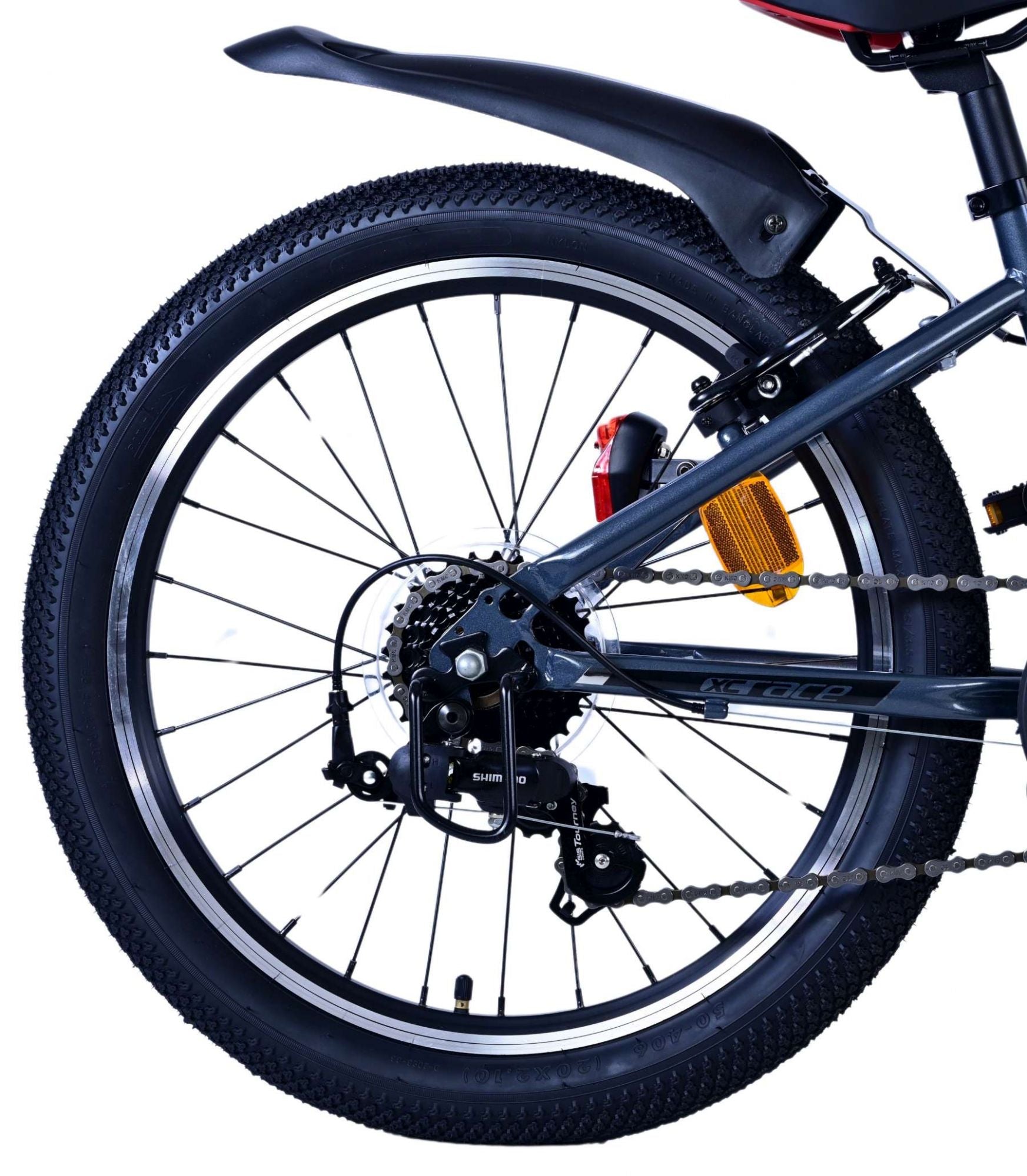 Volare xc race kinderfiets - 20 inch - 7 speed - rood grijs