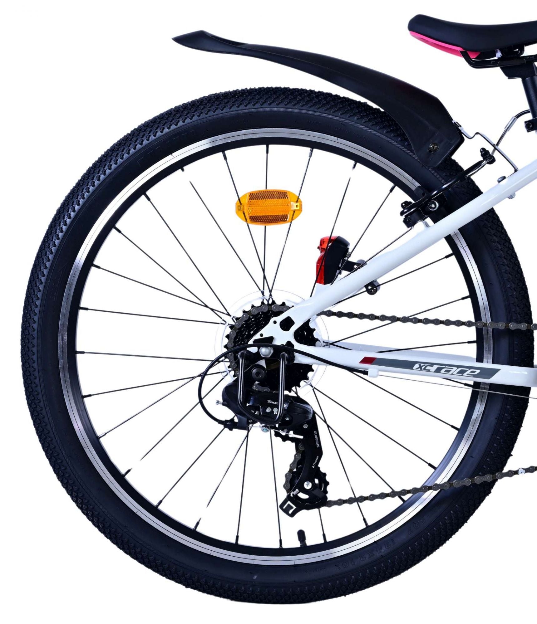 Volare xc race kinderfiets - 24 inch - 21 speed - wit roze