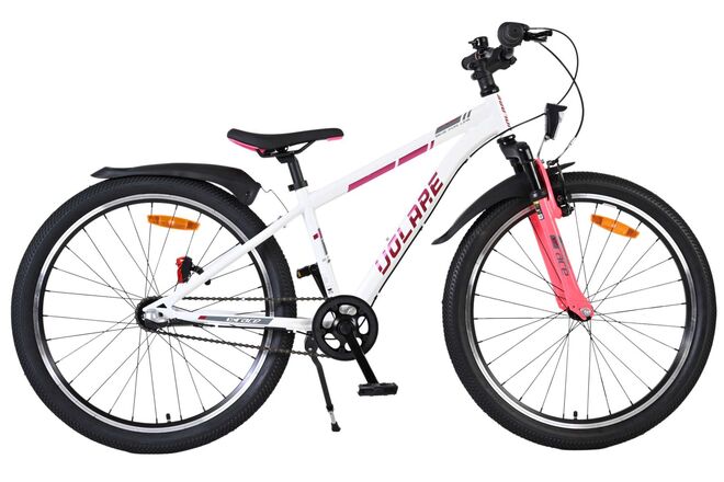 Volare xc race kinderfiets - 24 inch - nexus 3 - wit roze