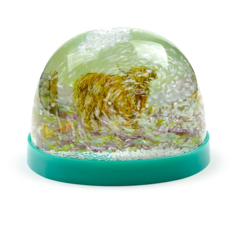 Jan pashley highland coo koe grote glitter sneeuwbol