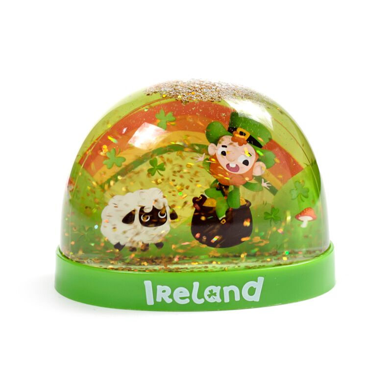 Iers geluk large glitter sneeuwbol