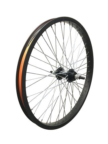 Hzb achterwiel 20 inch etrto 406 bmx freestyle 48 spaaks 14mm als zwart