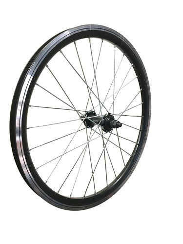 Hh voorwiel 20x1.75 alu zwart