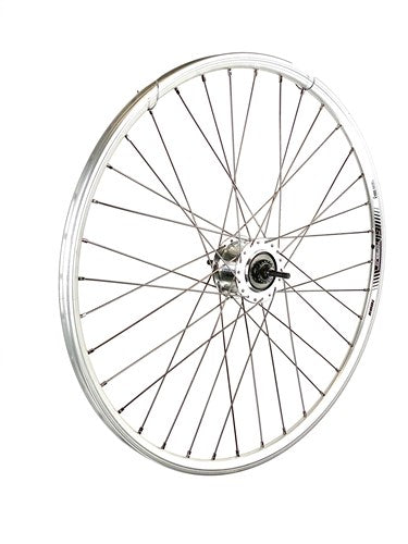 Rear wheel 28 inch 622 silver 7sp roller brake spoke 13