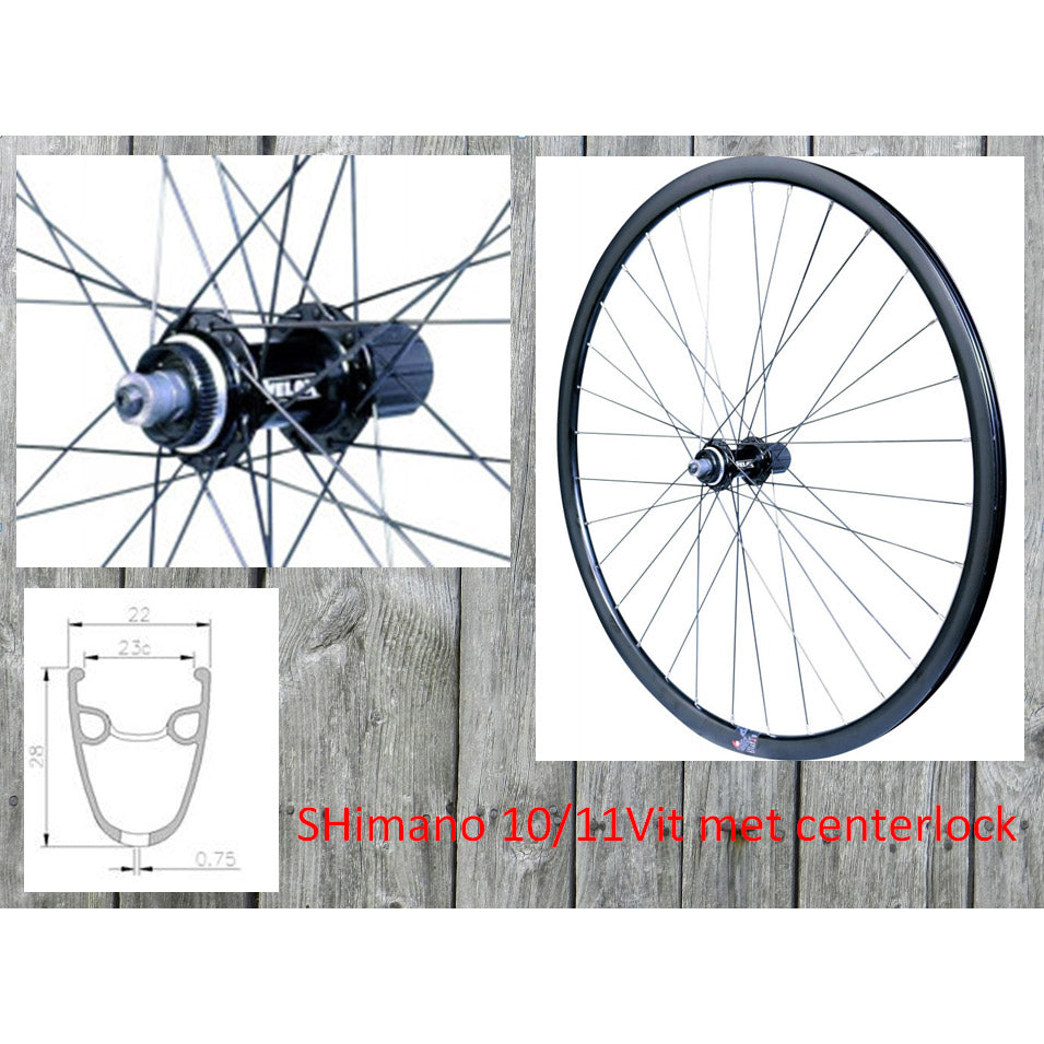 Velox achterwiel 28 11v qr hybride grindschijf cl 135mm