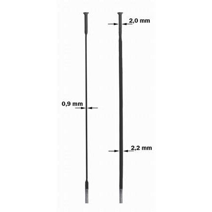 Sapim spoke 14-256 cx-ray flat straight silver with nipple (20pcs)