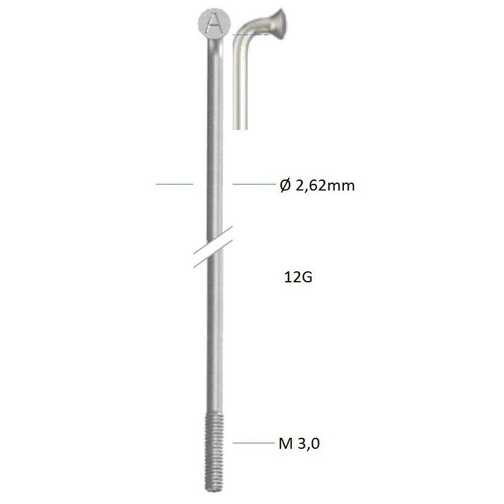 Alpina Spoke Zinc 12-246 sans mamelon argent (144pcs)