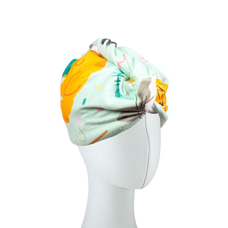 Beans co katten microvezel haarwikkelhanddoek