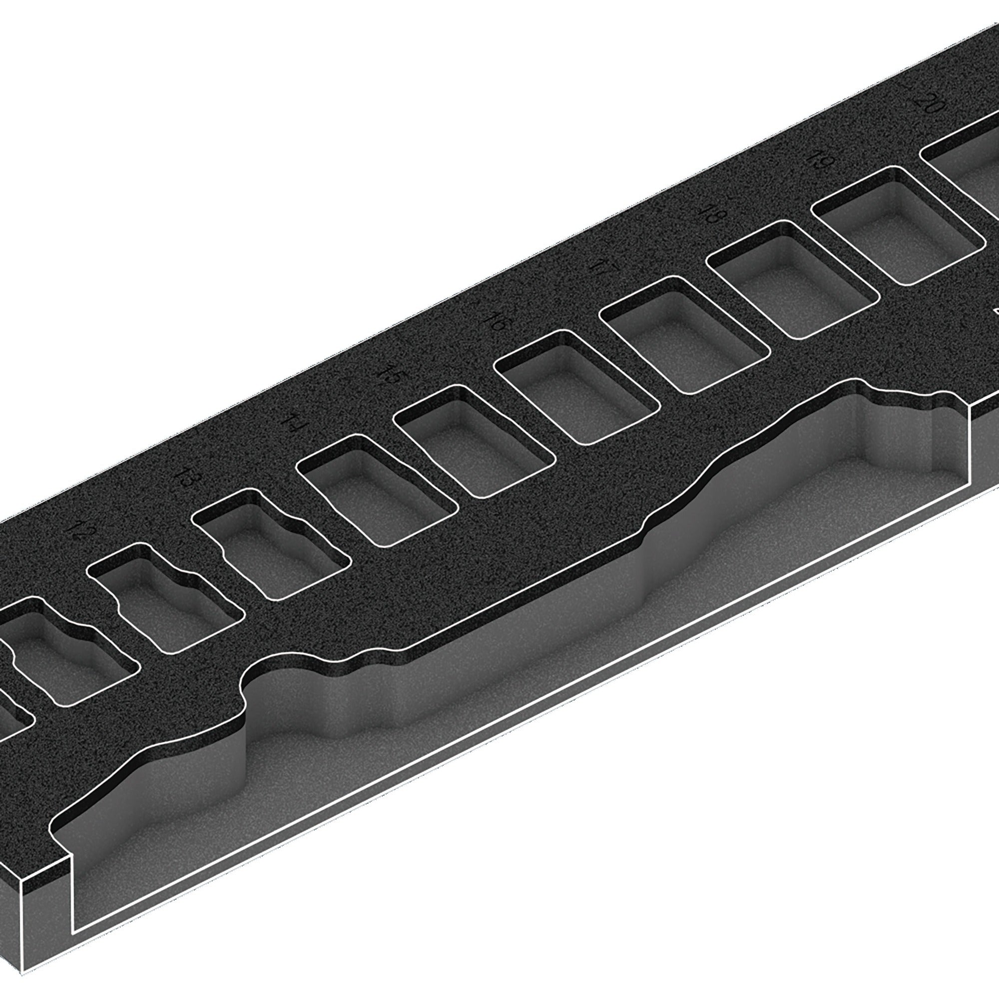 Wera 9722 Schuimrubberen inzetstuk met 8000 C Zyclop ra