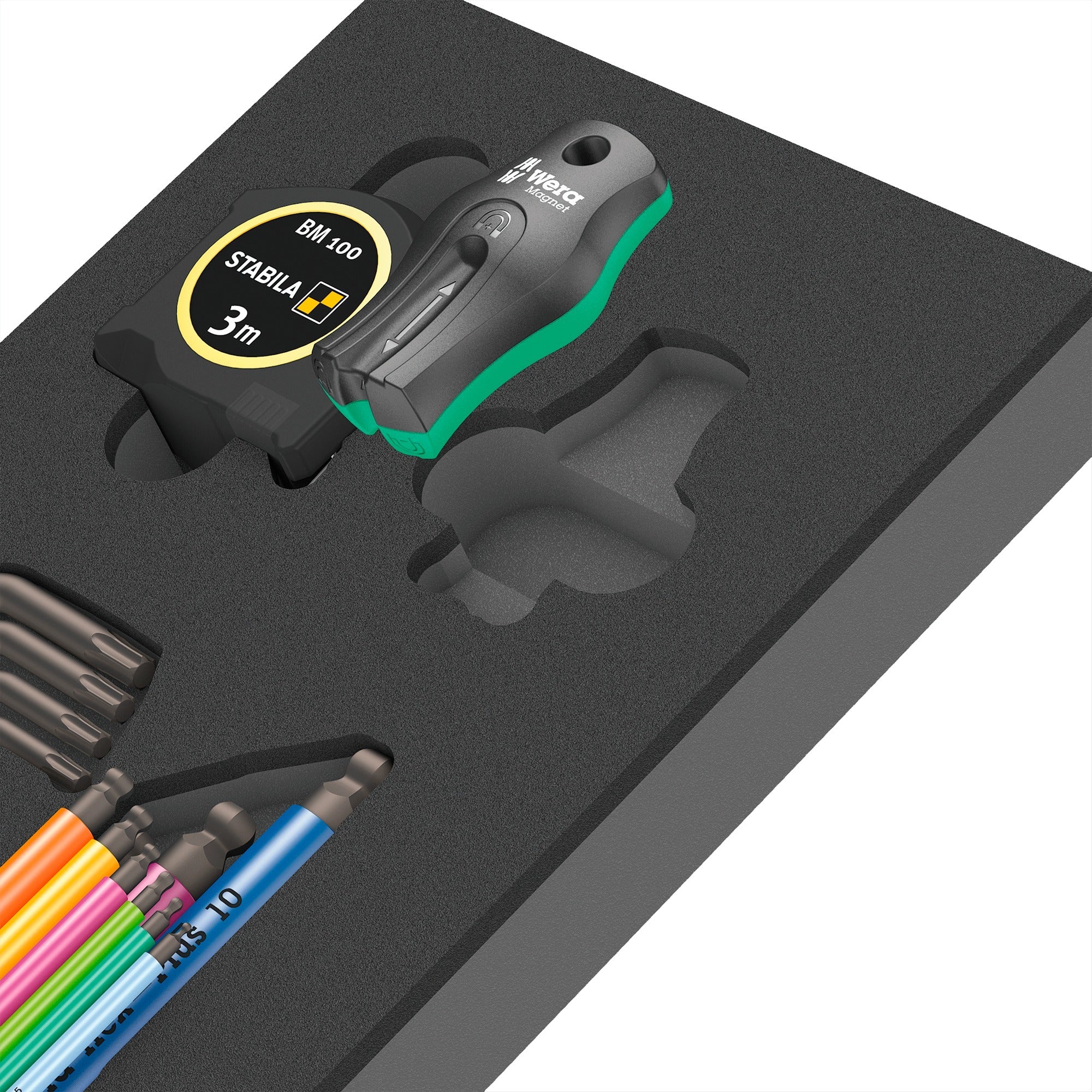 Wera 9740 Schuimrubberen inzetstuk met stiftsleutels Se