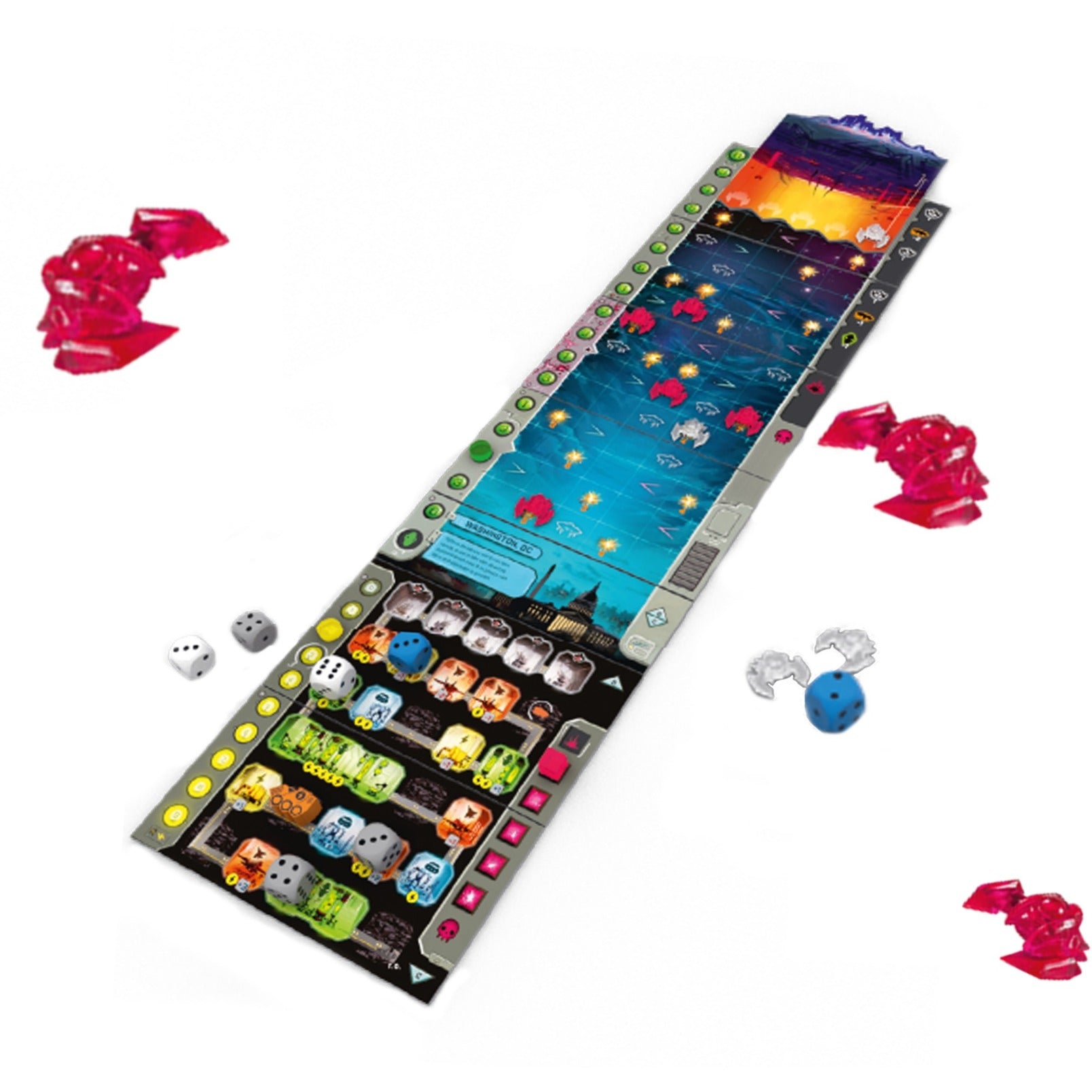 Witte Goblin-spellen onder vallende luchten
