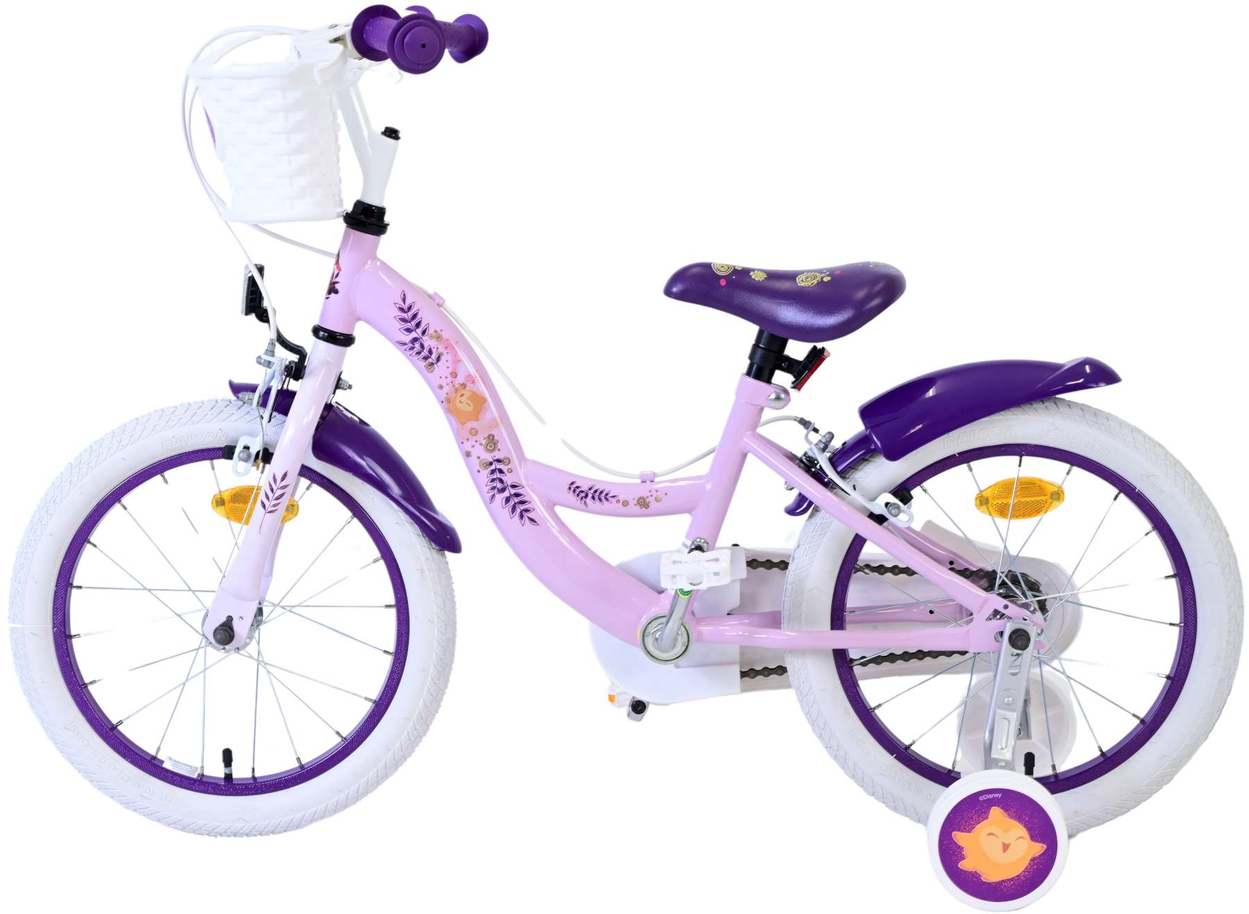 Wunsch disney wish kinderfiets - meisjes - 16 inch - paars - twee handremmen