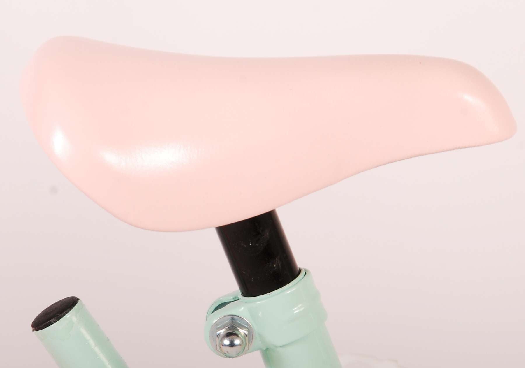 Woezel Pip Kinderfiets - Meisjes - 10 inch - Mint Blauw Roze - Doortrapper