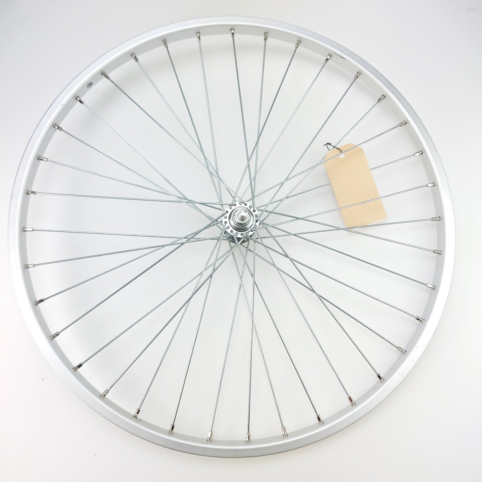 Roue avant 24x 1 3 8 alu argent clair