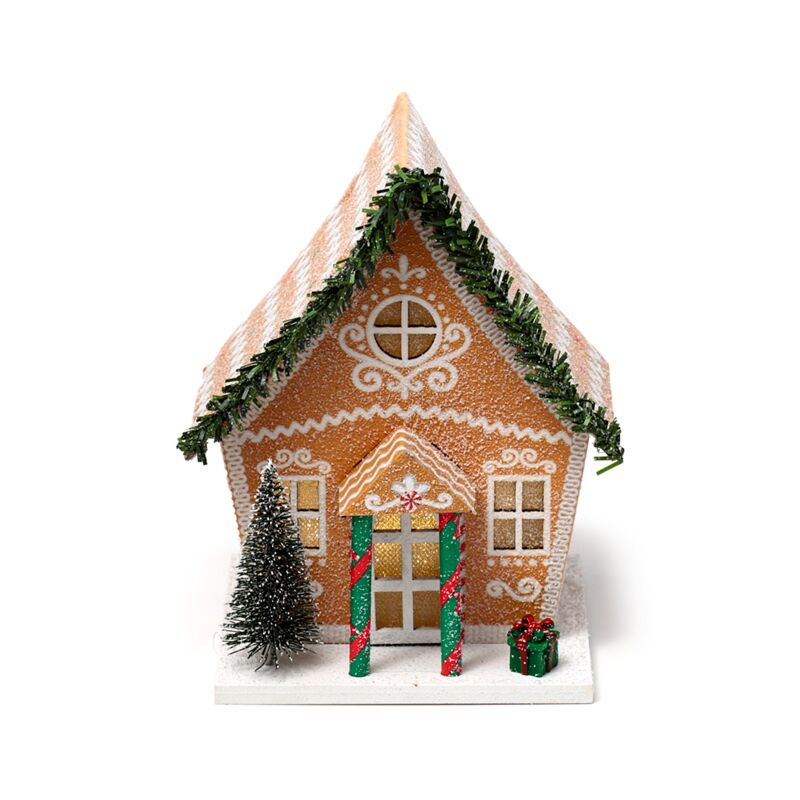 Gemberbrood kerstmis huis led decoratie