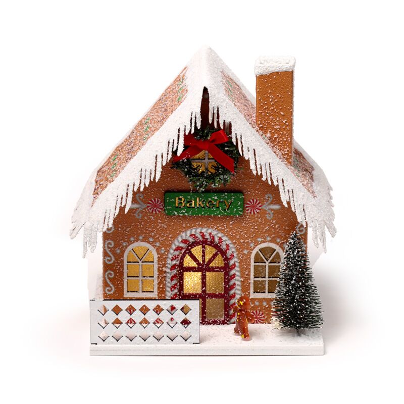 Gemberbrood bakker kerstmis huis led decoratie