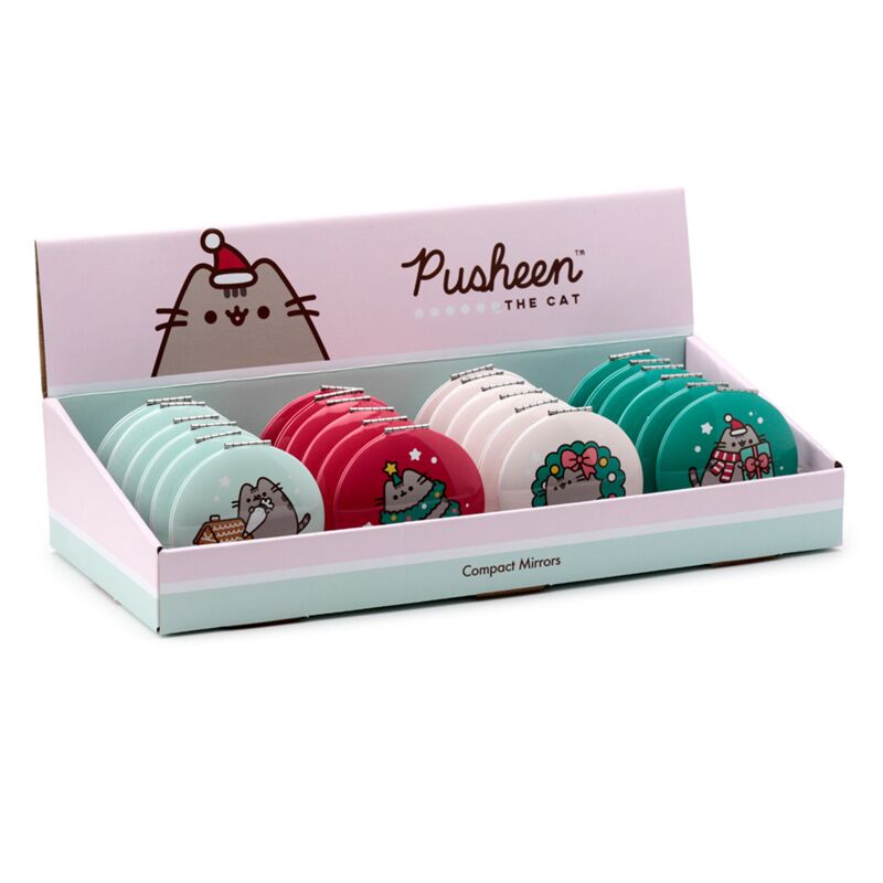 Kerstmis pusheen de kat compact make-up spiegeltje