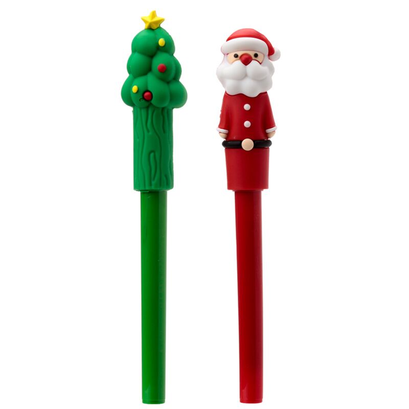Feestelijke kerstmis pvc-pen - blauw
