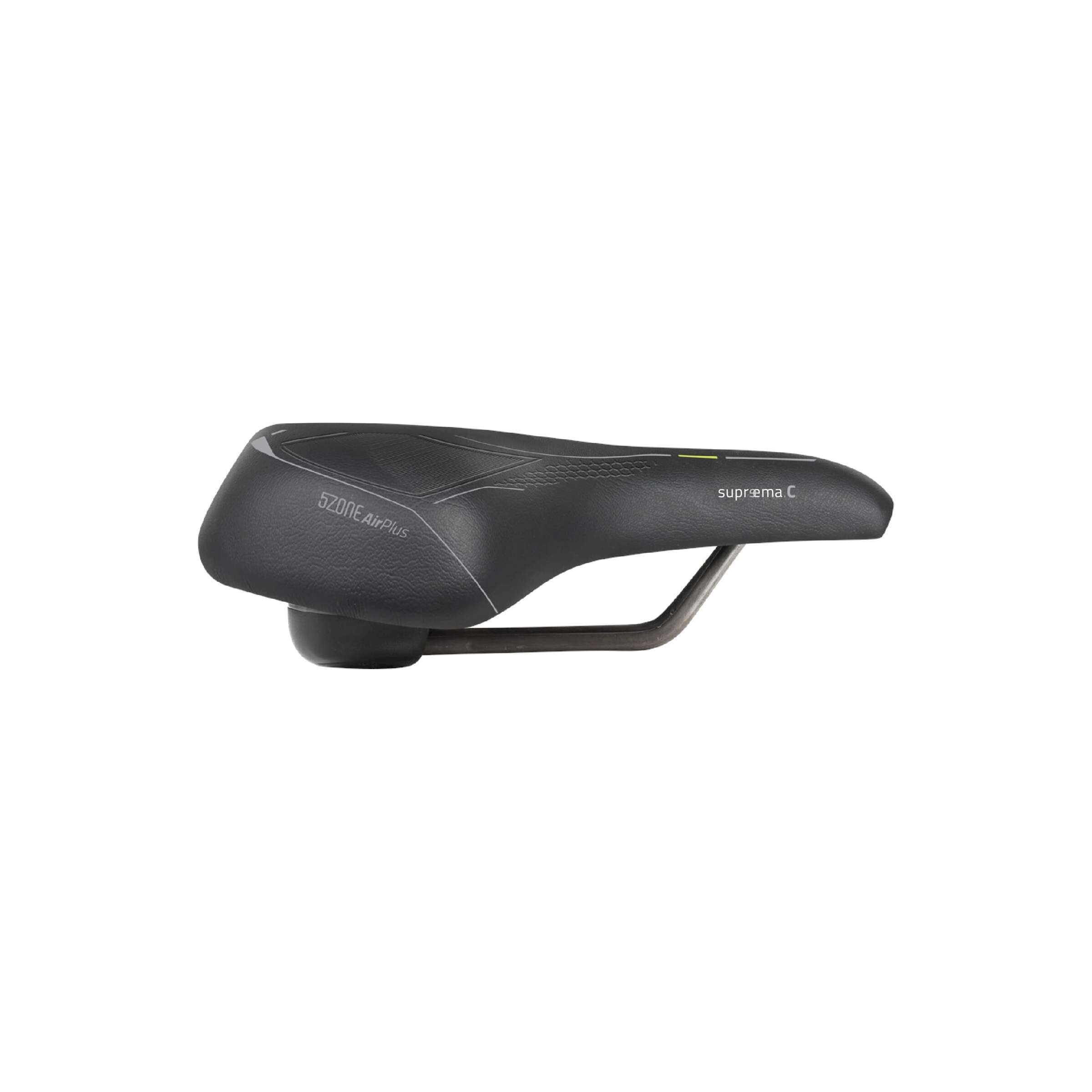 Selle de vélo Selle Bassano Suprema 5zone EL City avec amortissement élastomère - noir