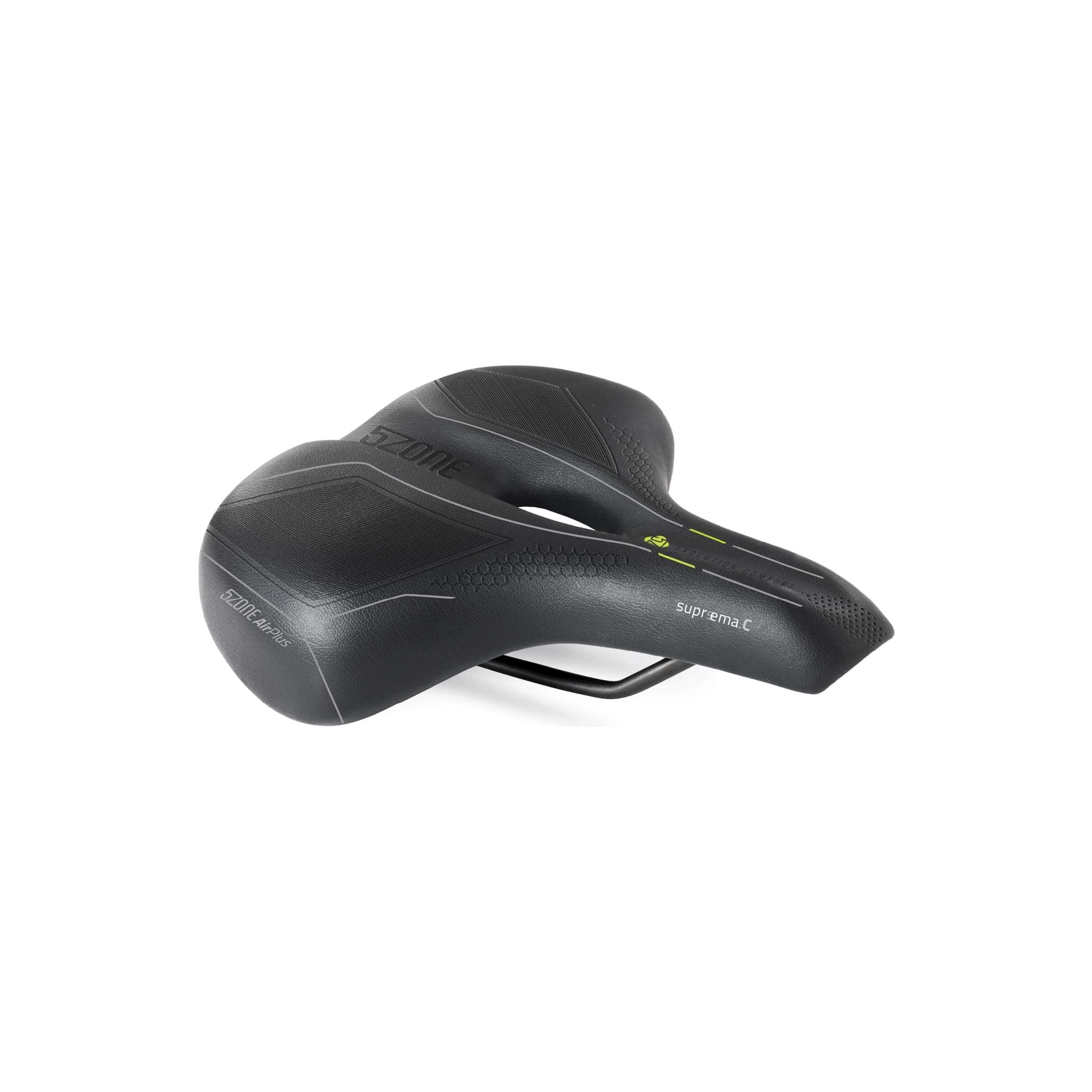 Selle de vélo Selle Bassano Suprema 5zone EL City avec amortissement élastomère - noir