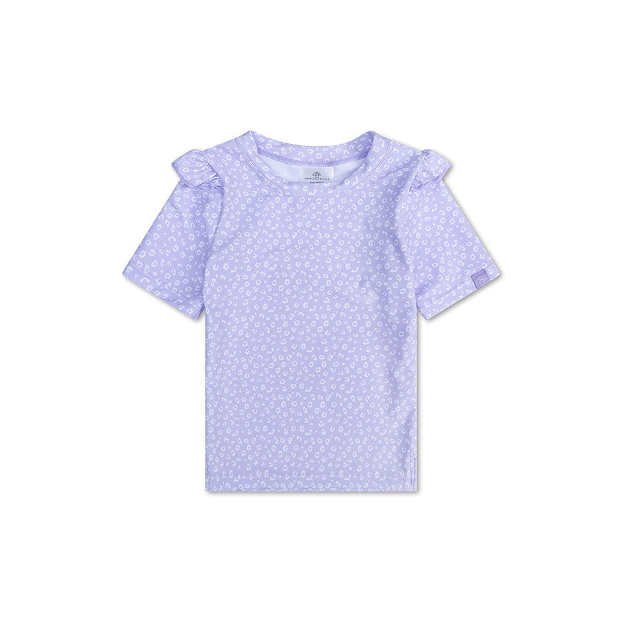 Luipaard | lila uv zwemshirt met korte mouwen