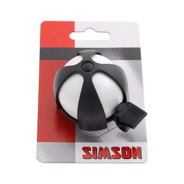 Simson Bicycle Bell Sport white-black on card